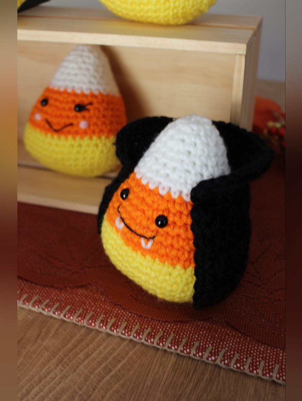 Handmade Candy Corn Plush- Witch, Mummy, Vampire OR Original - Picture 4 of 5